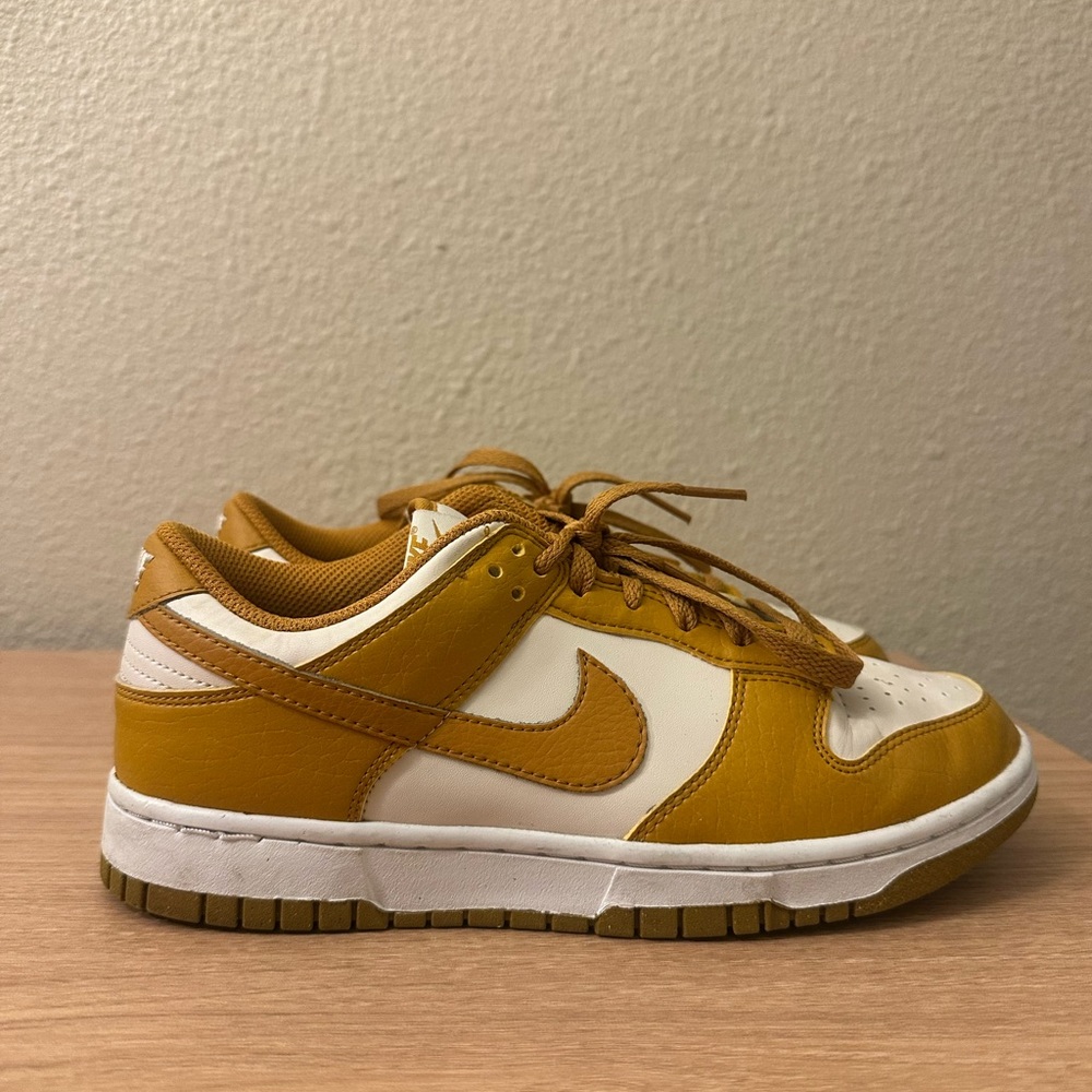 Nike Women's Gold and Cream Sneakers